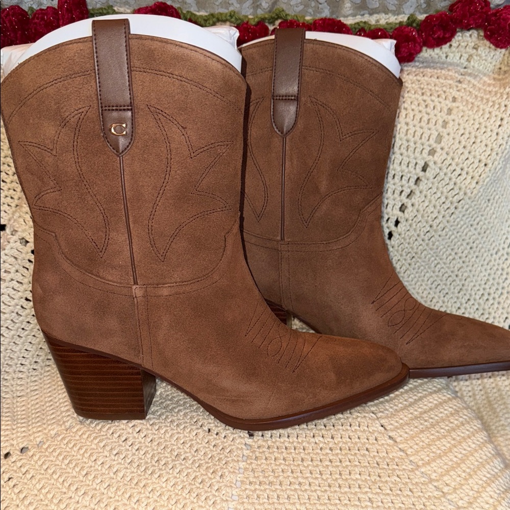 Pamela Suede Bootie - Sienna by Coach